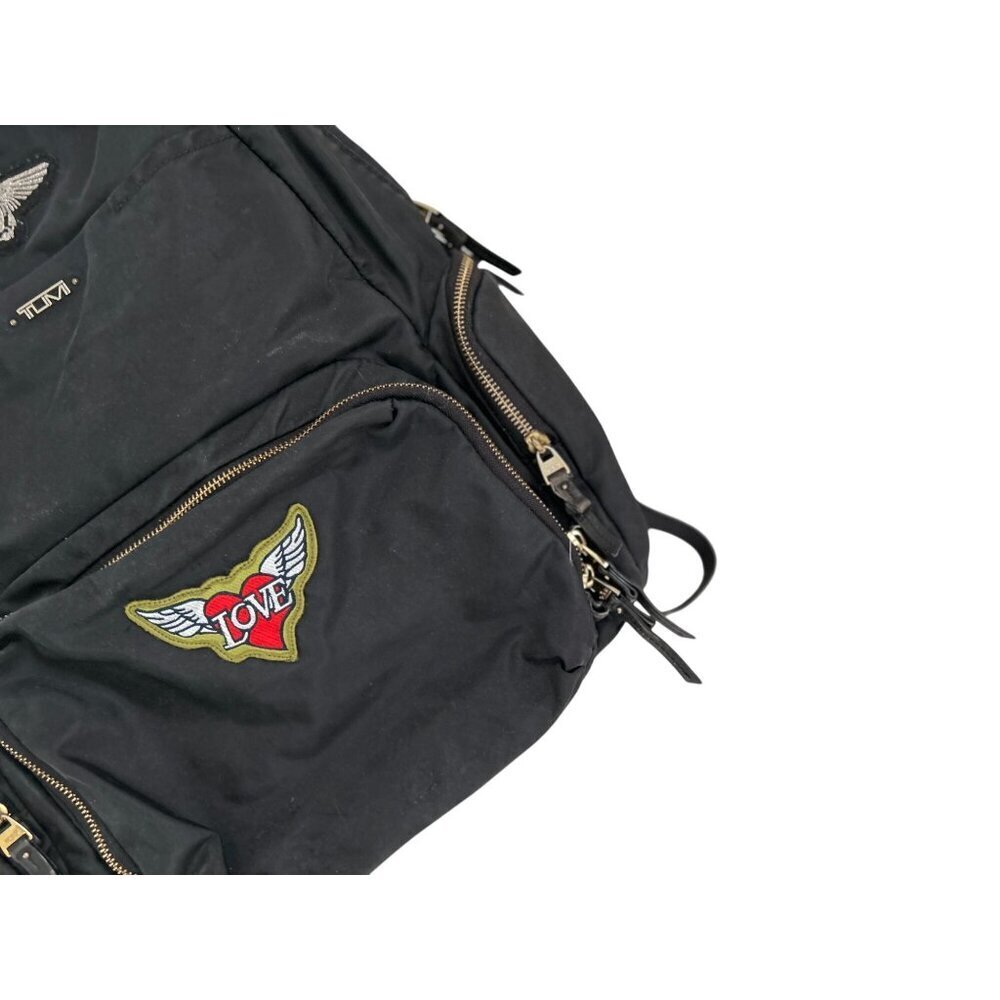 Tumi Black Backpack With Love Patch Wing Embroide… - image 4
